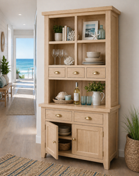 PALERMO (AUSSIE MADE) 2 DOOR / 5 DRAWER BUFFET & HUTCH (DRESSER) COLLECTION - ASSORTED COLOURS - STARTING FROM $1999