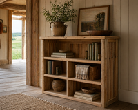 PALINGS (AUSSIE MADE) HARDWOOD LOWLINE with SIDE SLATS BOOKCASE COLLECTION - ASSORTED COLOURS - STARTING FROM $899
