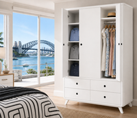 PALMY (AUSSIE MADE) 3 DOOR / 4 DRAWER WARDROBE COLLECTION - ASSORTED COLOURS - STARTING FROM $2199