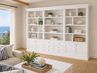 PARTRIDGE (AUSSIE MADE) 4 DOOR / 6 DRAWER BOOKCASE COLLECTION - ASSORTED COLOURS - STARTING FROM $3999