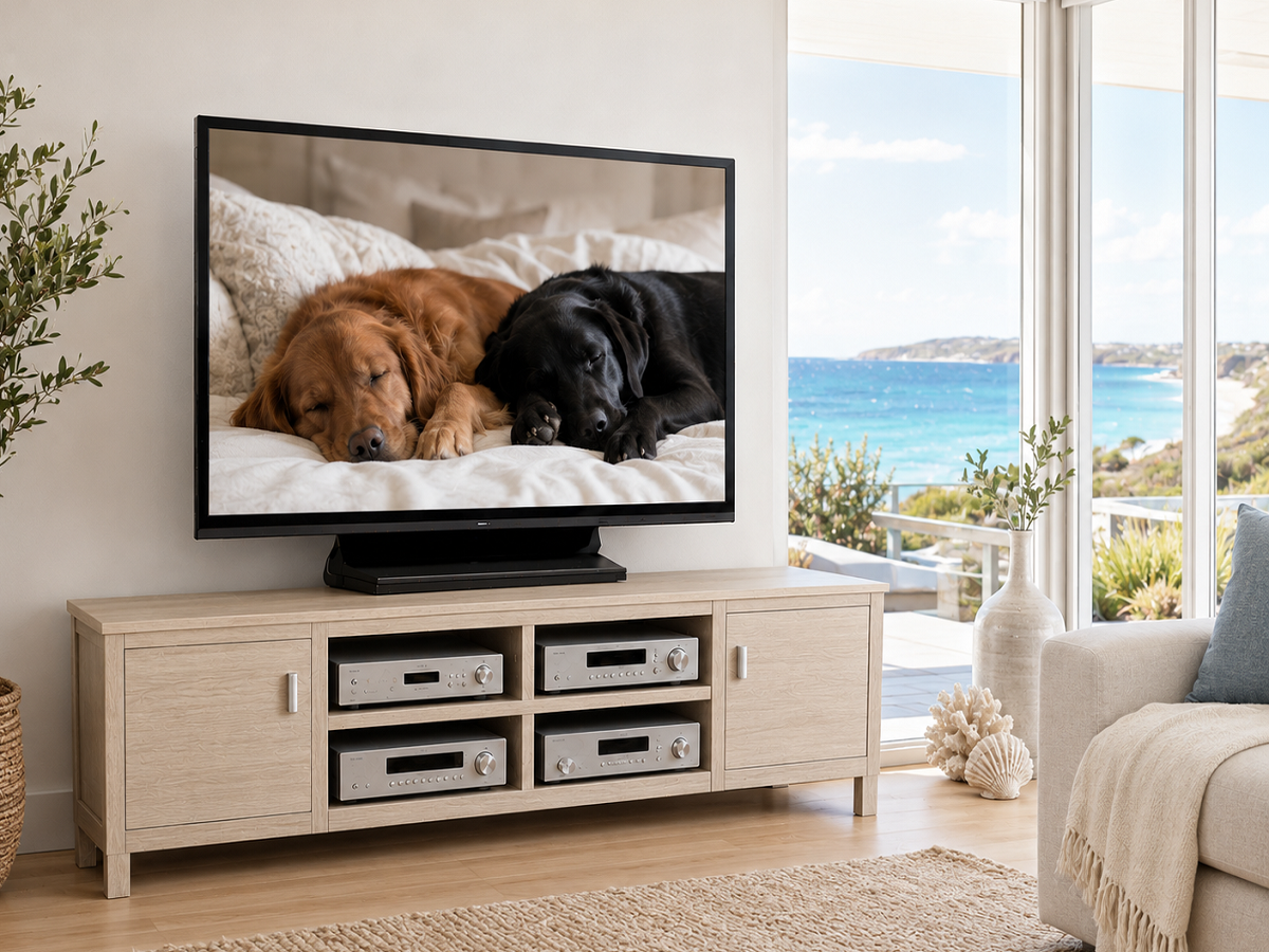 PETERSHAM (AUSSIE MADE) 2 DOOR TV UNIT COLLECTION - ASSORTED COLOURS - STARTING FROM $1499