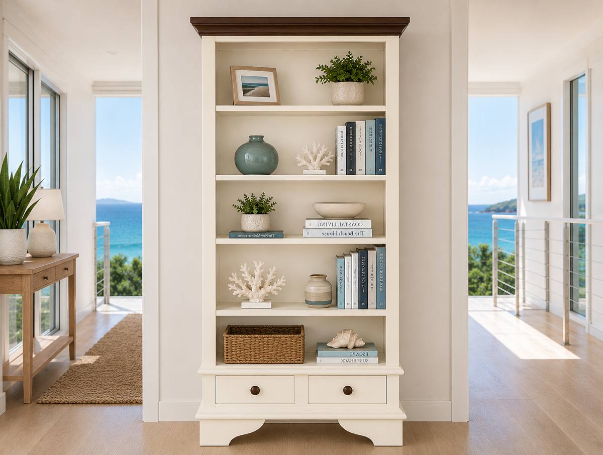PILLAR (AUSSIE MADE) BOOKCASE WITH 2 DRAWERS COLLECTION - ASSORTED COLOURS - STARTING FROM $999