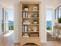 PILLAR (AUSSIE MADE) BOOKCASE WITH 2 DRAWERS COLLECTION - ASSORTED COLOURS - STARTING FROM $999
