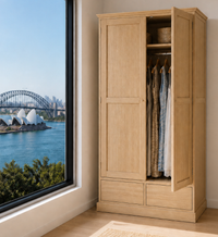PINEHURST (AUSSIE MADE) 2 DOOR / 2 DRAWER WARDROBE COLLECTION - ASSORTED COLOURS - STARTING FROM $999