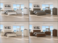 PLANTATION (AUSSIE MADE) BEDROOM COLLECTION - ASSORTED COLOURS - STARTING FROM $999