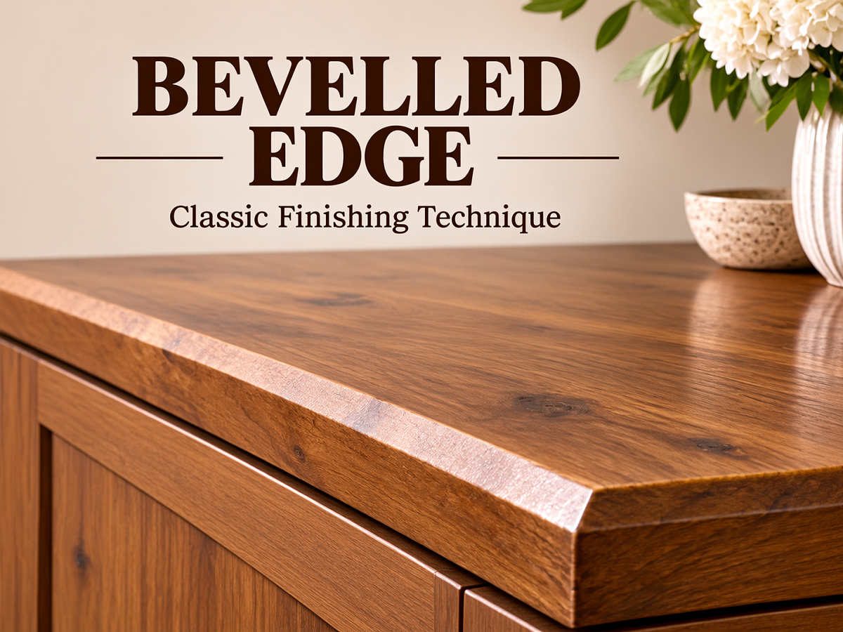 SOLID TIMBER BEVELLED EDGE PROFILED TOP - ASSORTED COLOURS