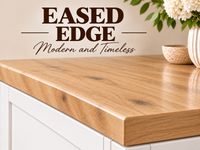 SOLID TIMBER EASED EDGE PROFILED TOP - ASSORTED COLOURS