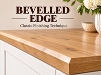 SOLID TIMBER BEVELLED EDGE PROFILED TOP - ASSORTED COLOURS