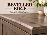 SOLID TIMBER BEVELLED EDGE PROFILED TOP - ASSORTED COLOURS