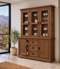PROVIDORE (AUSSIE MADE) 5 DOOR / 3 DRAWER BUFFET & HUTCH (DRESSER) / DISPLAY UNIT COLLECTION - ASSORTED COLOURS - STARTING FROM $2499