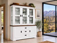 PROVIDORE (AUSSIE MADE) 5 DOOR / 3 DRAWER BUFFET & HUTCH (DRESSER) / DISPLAY UNIT COLLECTION - ASSORTED COLOURS - STARTING FROM $2499