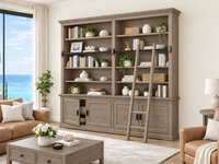 PROVIDORE (AUSSIE MADE) DOUBLE HIGHLINE 4 DOOR BOOKCASE COLLECTION - ASSORTED COLOURS - STARTING FROM $1499