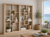 PUNCHO (AUSSIE MADE) DOUBLE HIGHLINE ROOM DIVIDER + 4 BOX IN THE MIDDLE (2 SECTION - PIGEON PAIRED) COLLECTION - ASSORTED COLOURS - STARTING FROM $1799