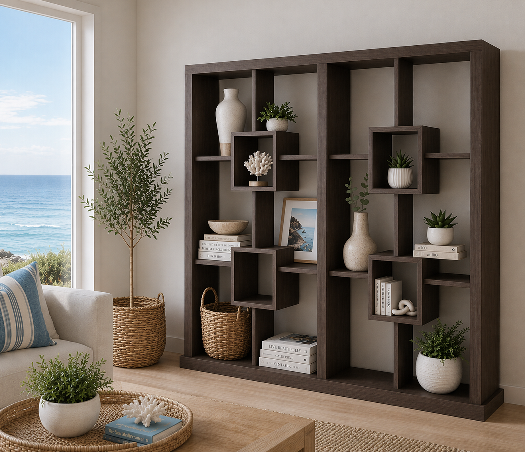 PUNCHO (AUSSIE MADE) DOUBLE HIGHLINE ROOM DIVIDER + 4 BOX IN THE MIDDLE (2 SECTION - PIGEON PAIRED) COLLECTION - ASSORTED COLOURS - STARTING FROM $1799