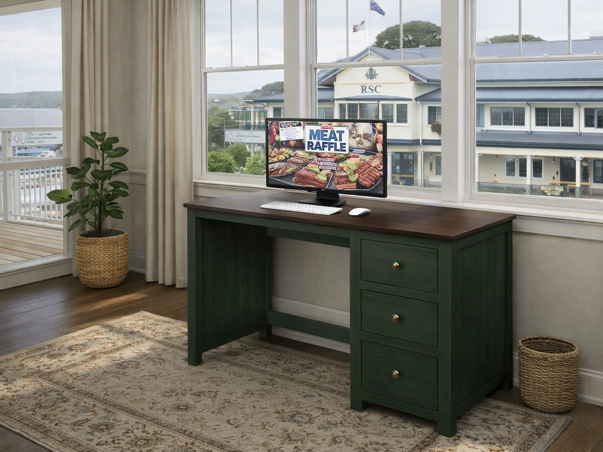 RETRO (AUSSIE MADE) 3 DRAWER DESK COLLECTION - ASSORTED COLOURS - STARTING FROM $899