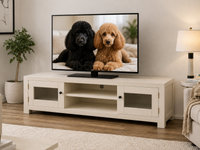RETRO (AUSSIE MADE) 2 DOOR LOWLINE TV ENTERTAINMENT UNIT COLLECTION - ASSORTED COLOURS - STARTING FROM $1199