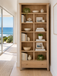 ROBINHOOD (AUSSIE MADE) HIGHLINE BOOKCASE WITH 1 DRAWER COLLECTION - ASSORTED COLOURS - STARTING FROM $1299