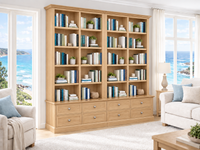 SALVATION (AUSSIE MADE) DOUBLE HIGHLINE 8 DRAWER BOOKCASE COMBO COLLECTION - ASSORTED COLOURS - STARTING FROM $3249