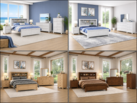 SIESTA (AUSSIE MADE) BOOKEND BEDROOM COLLECTION - ASSORTED COLOURS - STARTING FROM $1299