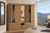 SIMEONE (AUSSIE MADE) 5 DOOR / 4 DRAWER MIRROR WARDROBE COLLECTION - ASSORTED COLOURS - STARTING FROM $1699