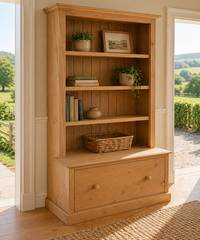 SINGLETON (AUSSIE MADE) HIGHLINE BOOKCASE COMBO + 1 SMOOTH DRAWER COLLECTION  - ASSORTED COLOURS - STARTING FROM $899