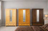 SPENCER (AUSSIE MADE) 3 DOOR / 2 DRAWER MIRROR WARDROBE COLLECTION - ASSORTED COLOURS - STARTING FROM $2299