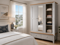 SPENCER (AUSSIE MADE) 3 DOOR / 2 DRAWER MIRROR WARDROBE COLLECTION - ASSORTED COLOURS - STARTING FROM $2299