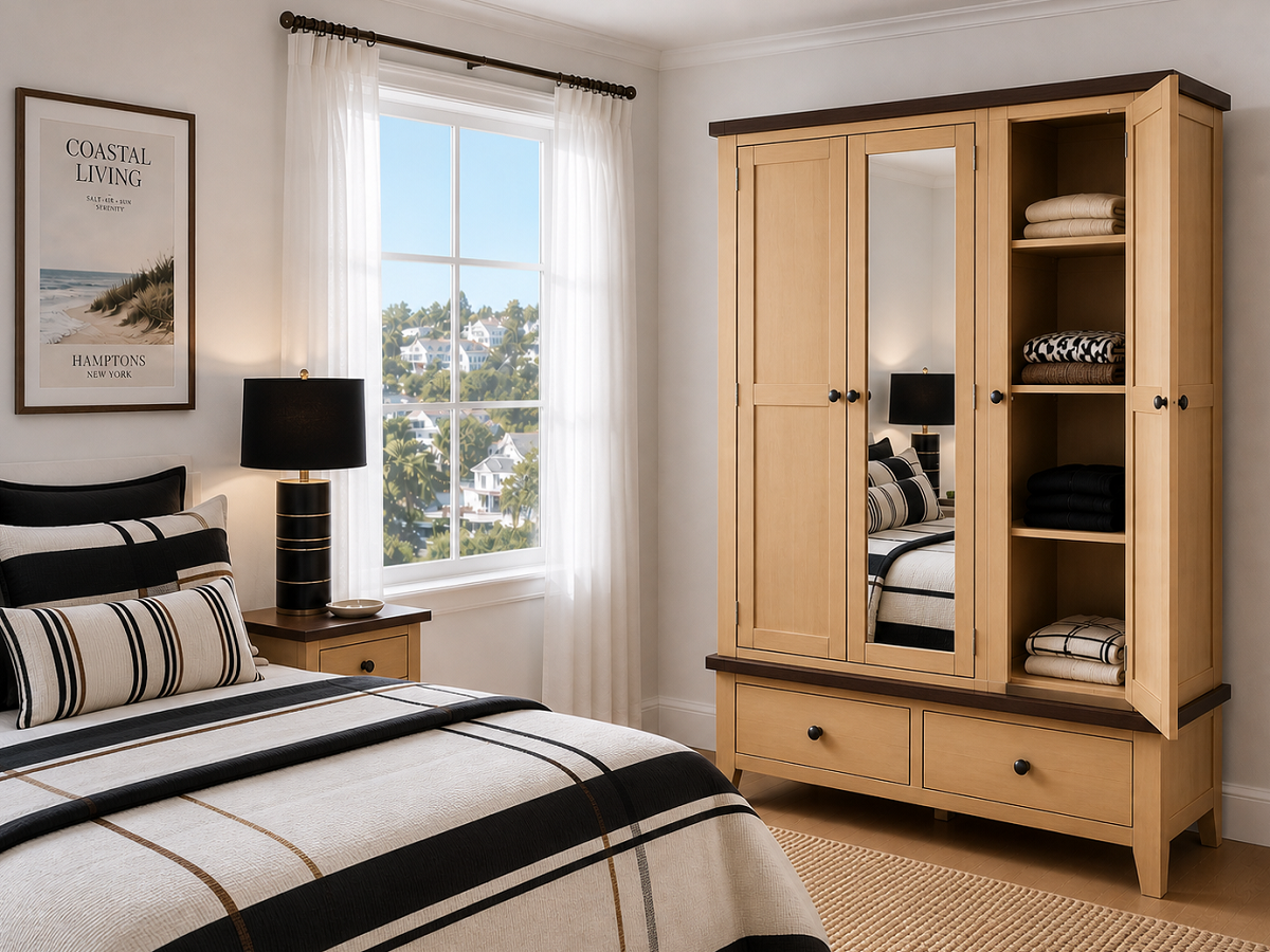 SPENCER (AUSSIE MADE) 3 DOOR / 2 DRAWER MIRROR WARDROBE COLLECTION - ASSORTED COLOURS - STARTING FROM $2299