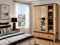 SPENCER (AUSSIE MADE) 3 DOOR / 2 DRAWER MIRROR WARDROBE COLLECTION - ASSORTED COLOURS - STARTING FROM $2299