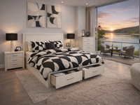 STANLEY (AUSSIE MADE) WITH FRONT STORAGE DRAWERS BEDROOM COLLECTION - ASSORTED COLOURS - STARTING FROM $1099