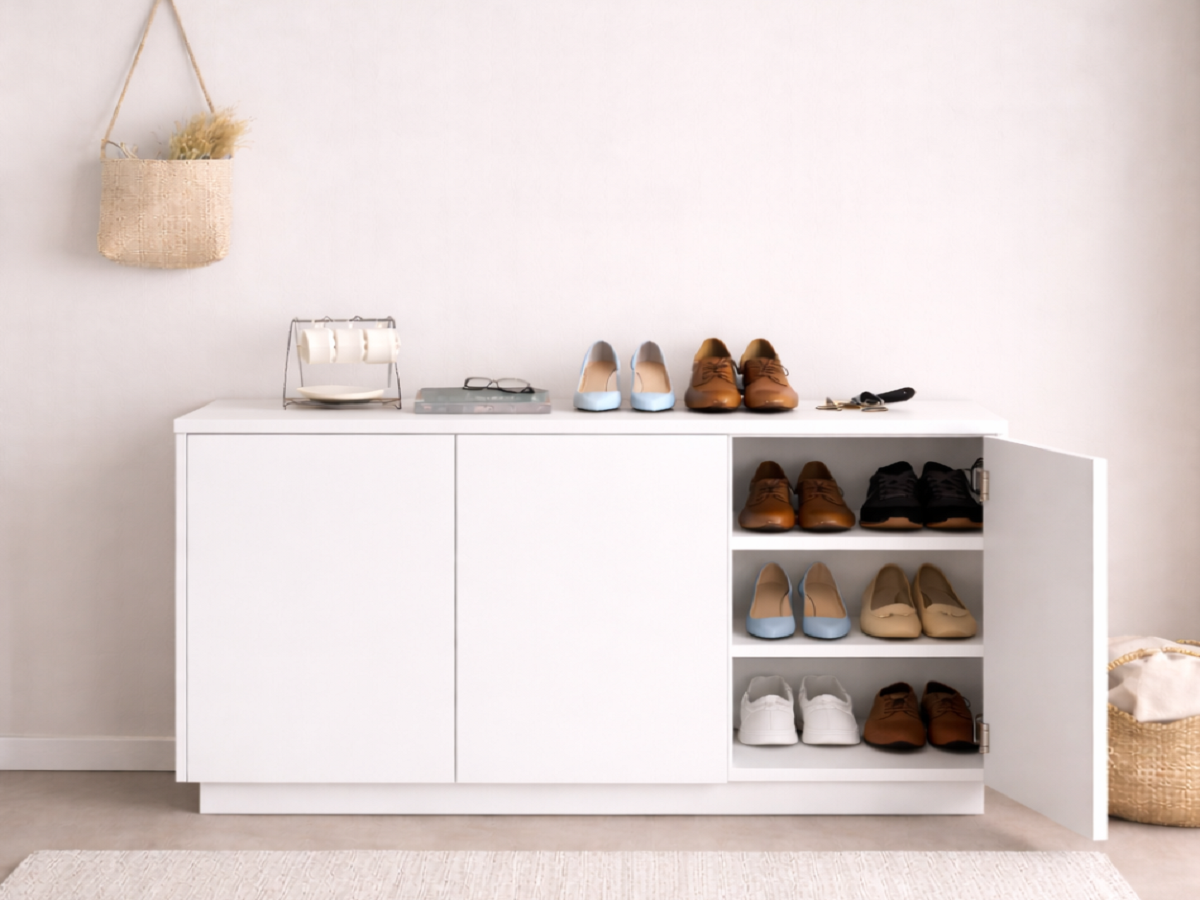 STYLISH (AUSSIE MADE) 3 DOOR SHOE CABINET COLLECTION - ASSORTED COLOURS - STARTING FROM $899