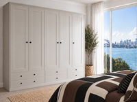SUPERB (AUSSIE MADE) 5 DOOR / 6 DRAWER WARDROBE COLLECTION - ASSORTED COLOURS - STARTING FROM $2999
