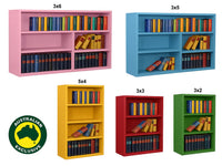 SUSSIE (AUSSIE MADE) KIDS LOWLINE BOOKCASE COLLECTION - ASSORTED PAINTED COLOURS - STARTING FROM $249