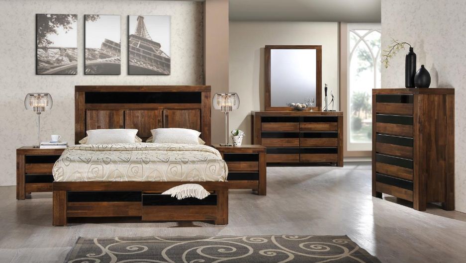 TOLEDO (AUSSIE MADE) QUEEN 6 PIECE (THE LOT ) BEDROOM SUITE - ASSORTED COLOURS