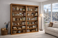 TINA (AUSSIE MADE) DOUBLE HIGHLINE PIGEON PAIRED BOOKCASE WITH GROOVE TOP COLLECTION - ASSORTED COLOURS - STARTING FROM $1999