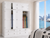 MUDGEE (AUSSIE MADE) 8 DOOR / 4 DRAWER WARDROBE WITH TOP BOX COLLECTION - ASSORTED COLOURS - STARTING FROM $3199