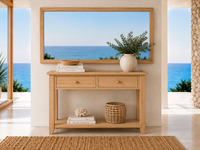 ELEGANCE (AUSSIE MADE) 2 or 3 DRAWER CONSOLE / HALL TABLE WITH MAGAZINE RACK COLLECTION - ASSORTED COLOURS - STARTING FROM $699