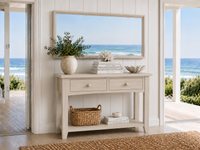 ELEGANCE (AUSSIE MADE) 2 or 3 DRAWER CONSOLE / HALL TABLE WITH MAGAZINE RACK COLLECTION - ASSORTED COLOURS - STARTING FROM $699