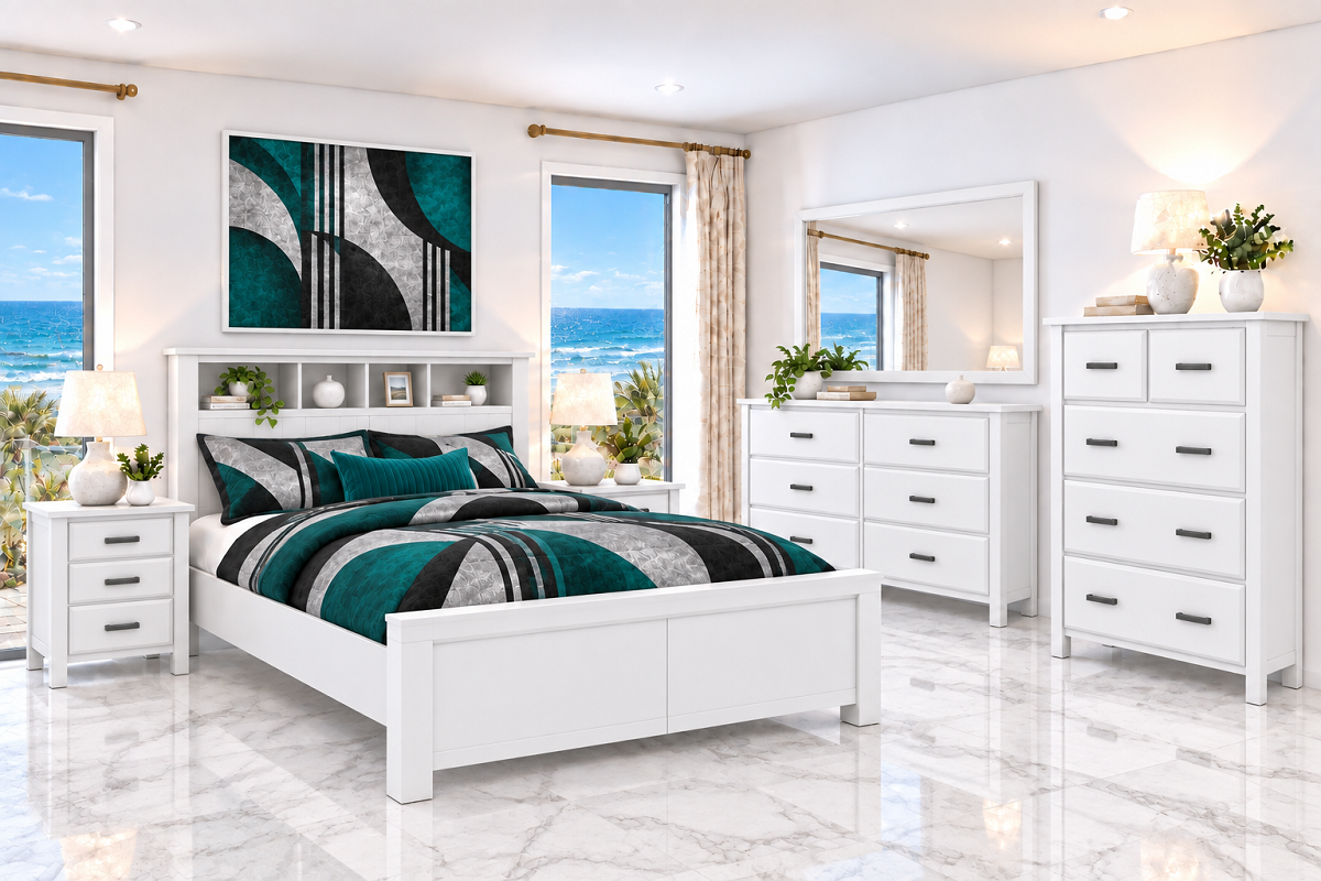 VANCOUVER (AUSSIE MADE) BOOKEND BEDROOM COLLECTION - ASSORTED COLOURS - STARTING FROM $999