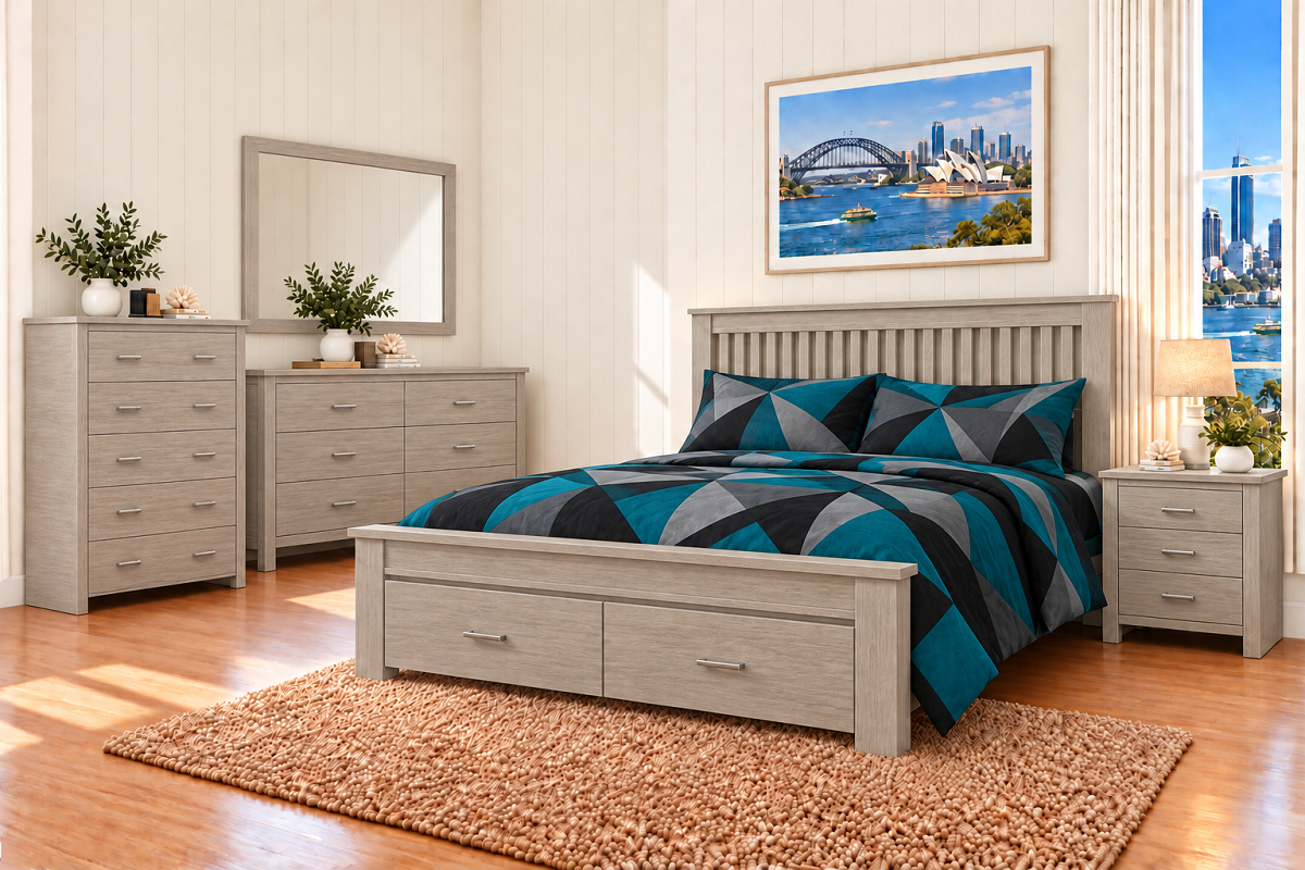 WALLACIA (AUSSIE MADE) BEDROOM COLLECTION - ASSORTED COLOURS - STARTING FROM $1199